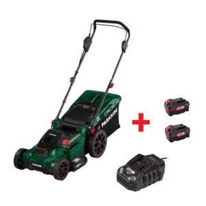 Akkus fűnyíró akkumulátorokkal+töltővel, gyűjtőzsákkal, szénkefe mentes tartós motor - PARKSIDE PRMA 40Li D2