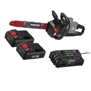 Parkside performance akkus láncfűrész PPKSA 40-Li B2 + 2db smart akku + dupla töltő