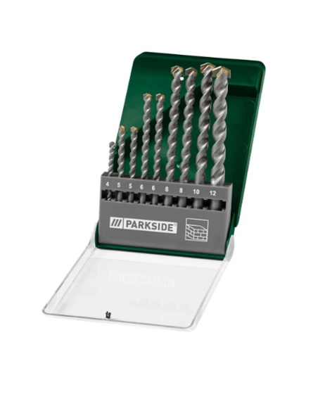 Parkside 9db-os kőzetfúró készlet (tégla, beton, stb.)