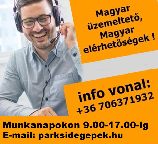 Biztonságos vásárlás parksidegepek.hu magyar webáruház, magyar elérhetőségek, Budapesti raktár